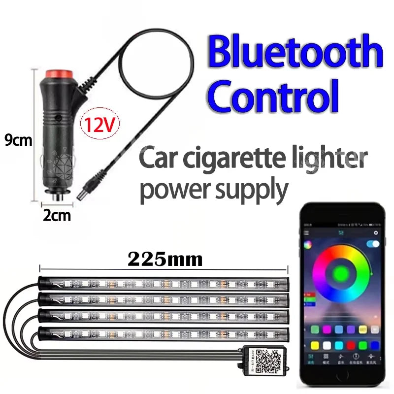 Tira LED RGB para Coche con Control por App y Bluetooth