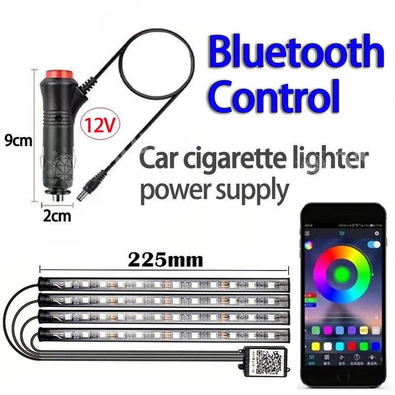 Tira LED RGB para Coche con Control por App y Bluetooth